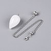 Natural Quartz Crystal Dowsing Pendulum Pendants AJEW-N005-02A-2