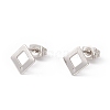 201 Stainless Steel Stud Earring Findings with Hole EJEW-A071-27P-1