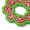 Seed Beads Beaded Charms PALLOY-MZ00205-04-3