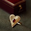 925 Sterling Silver Pave Cubic Zirconia Finger Rings FS-WG8AF73-04-2