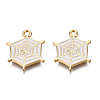 Light Gold Plated Alloy Pendants ENAM-T009-14B-2