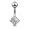 Clear Cubic Zirconia Belly Button Rings WG9960A-20-1