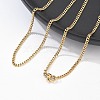 Unisex PVD Vacuum Plating 304 Stainless Steel Curb Chain/Twisted Chain Necklaces STAS-D0002-34G-3