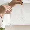 Snowflake Glass Pendant Decoration HJEW-GO00054-4