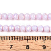 Anti-Tarnish Electroplate Rondelle Glass Beads Strands EGLA-T021-4mm-17-02-4