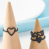3Pcs 3 Styles Heart Iron Cuff Toe Rings Sets FS-WG0D8D1-01-4