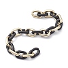 Handmade Spray Painted CCB Cable Chains AJEW-JB00718-2