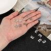 Tarnish Resistant 304 Stainless Steel Letter Charms X-STAS-O072-E-4