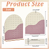 Detachable Arch-shaped Wood Earring Organizer Display Stands EDIS-WH0042-01A-2