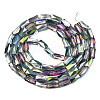 Electroplate Transparent Glass Beads Strands EGLA-N002-14-B-2