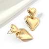 201 Stainless Steel Heart Dangle Stud Earrings EJEW-D084-17G-1