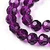 Baking Paint Transparent Glass Beads Strands DGLA-A035-T10mm-A09-4
