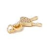Brass Micro Pave Cubic Zirconia Pendants X-KK-G415-22G-3