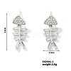 Baroque Style Fishbone Earrings Exquisite 3D Colorful Fashion Jewelry PU1272-2-1