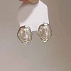 Chic Oval Alloy Stud Earrings for Women LK4889-6-1