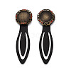 Alloy & Iron Bookmark Cabochon Settings PALLOY-N184-04AB-1