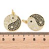 Brass Pave Clear Cubic Zirconia Pendants KK-L275-05G-3