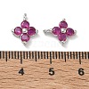 SHEGRACE Brass Cubic Zirconia Charms XGRQ4H469-680P-C-3