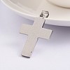 Tarnish Resistant Cross 304 Stainless Steel Pendants STAS-F016-14P-2