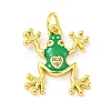 Rack Plating Brass Micro Pave Cubic Zirconia Pendants KK-A200-08G-1
