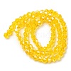 Transparent Electroplate Glass Beads Strands GLAA-F029-3mm-C22-2