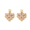 Brass Micro Pave Cubic Zirconia Charms CU-CBA03AF-18A-01-1