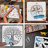 Large Plastic Reusable Drawing Painting Stencils Templates DIY-WH0202-517-4