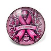 Breast Cancer Awareness Ribbon Glass Brooches JEWB-L019-01J-1