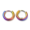 Ion Plating(IP) Titanium Alloy Huggie Hoop Earrings for Women EJEW-A100-01F-RC-1
