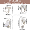 32Pcs 4 Style Brass Clip-on Earring Converters Findings KK-SP0001-28P-2