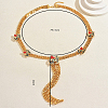 Vintage Alloy Enamel Red Heart Tassel Y Long Necklaces for Women Party and Casual Wear WS0310-3