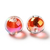Two Tone UV Plating Rainbow Iridescent Acrylic Beads TACR-D010-03A-08-3