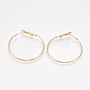 Brass Hoop Earrings KK-S348-406C-1