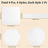 4Pcs 4 Styles Acrylic Color Palette Boards ODIS-CN0001-03-2