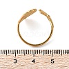 304 Stainless Steel Starfish & Shell Open Cuff Rings for Women X-RJEW-C095-09G-5