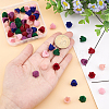 60Pcs 6 Colors Flocky Acrylic Beads MACR-PH0001-55-6