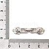 Brass Micro Pave Clear Cubic Zirconia Fold Over Clasps KK-C075-32P-3