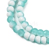 Frosted Crackle Glass Beads Strands GLAA-U001-4mm-M02-2