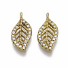 Brass Micro Pave Cubic Zirconia Charms KK-F731-13C-NF-3