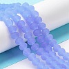 Imitation Jade Solid Color Glass Beads Strands EGLA-A034-J10mm-MD03-2