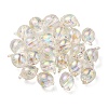 UV Plating Rainbow Iridescent Acrylic Beads OACR-F004-07F-3