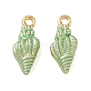 Brass with Enamel Charms KK-CBA61F8-01G-02-1