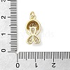 Brass Micro Pave Cubic Zirconia Pendants KK-C137-08G-4