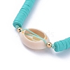 Handmade Polymer Clay Heishi Beads Braided Beaded Necklaces NJEW-JN02724-03-4