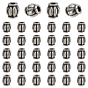 100Pcs Barrel Tibetan Style Alloy Spacer Beads TIBEB-LP0001-04-1