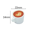 Resin Miniature Coffee Cup Ornaments PW-WG14105-03-1