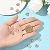 2Pcs 2 Colors Brass Pave Cubic Zirconia Charms ZIRC-YW0001-34-3