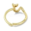 Brass Open Cuff Rings RJEW-B051-42G-3