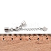 Anti-Tarnish Rhodium Plated 925 Sterling Silver Curb Chain Extender STER-G039-04B-P-3