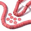 Flat Round Handmade Polymer Clay Beads CLAY-R067-12mm-14-2